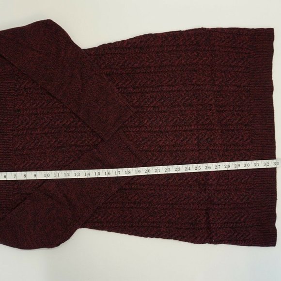 Style & Co Cable Knit Sweater Dress Purple Black L - Picture 6 of 8